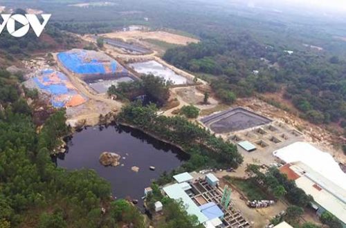 Nhà máy xử lý chất thải nguy hại của Công ty TNHH Cù Lao Xanh nhìn từ trên cao
